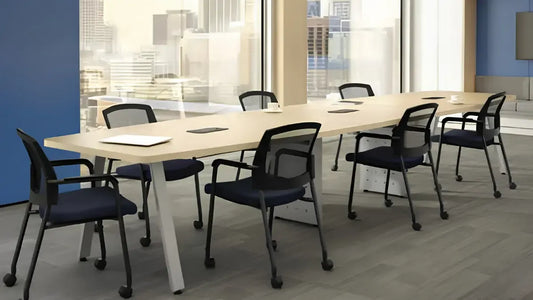  Fully furnished temporary office with rental desks, ergonomic chairs, and conference furniture in New Jersey.